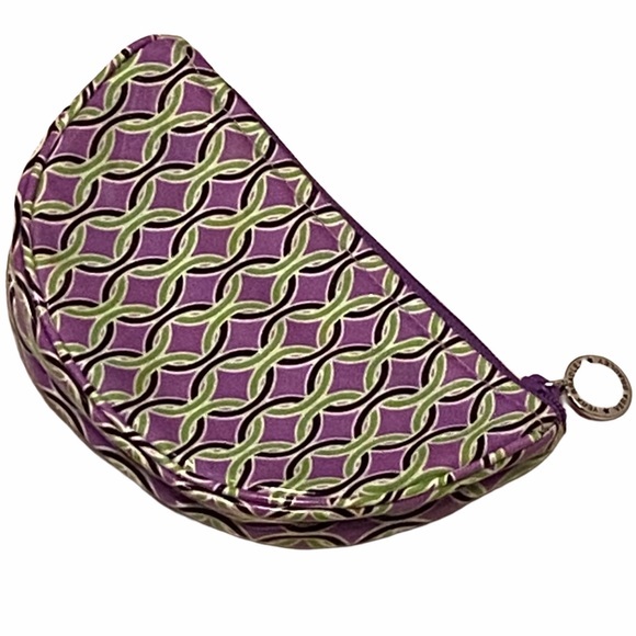 Vera Bradley Purple Green Frill Bag / Pouch Wallet - Picture 4 of 7
